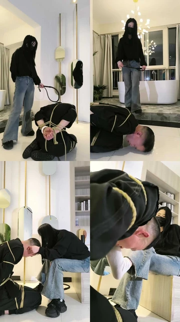 【诗琪S】捆绑调教鞭打、踢踹、闻棉袜