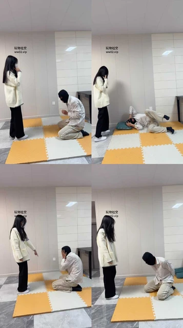 【精神小妹】素人学生主-小白鞋重度踢踹跳踩