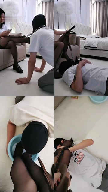 【魔鬼天使】跪舔御姐范S皮鞋黑丝/喝洗脚水