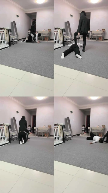 【蜜雪】骑马骑脖犬化训练-长靴踩踏