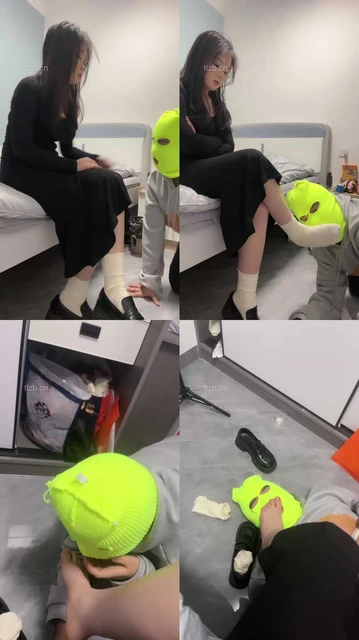 【六月】绿帽贱奴跪舔皮鞋白袜-踩踏