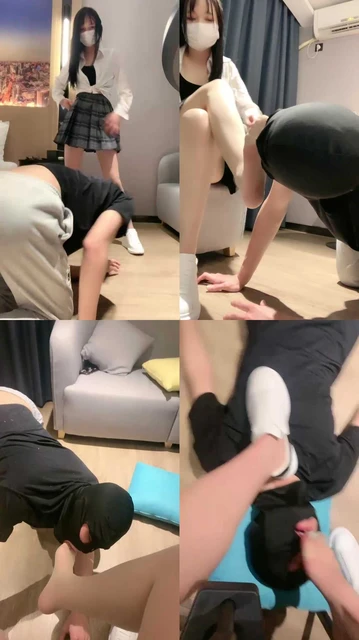 【伊伊】小白鞋女神胯下辱-肉丝捂狗-骑马闻鞋子