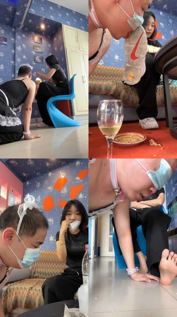 【朱砂痣】圣水嘴洗白袜/圣水泡面/舔脏鞋/脚踩喂食