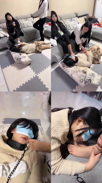 【精神小妹】双S-母畜-闻舔白袜裸足/喂漱口水