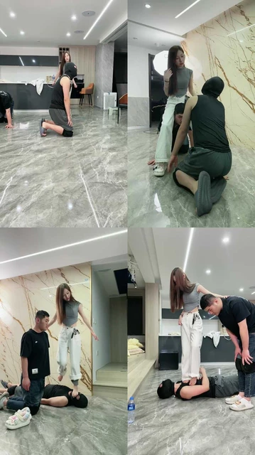 【麋鹿银儿】从不把狗当人的小蜜胜到发指的臭鞋踹头