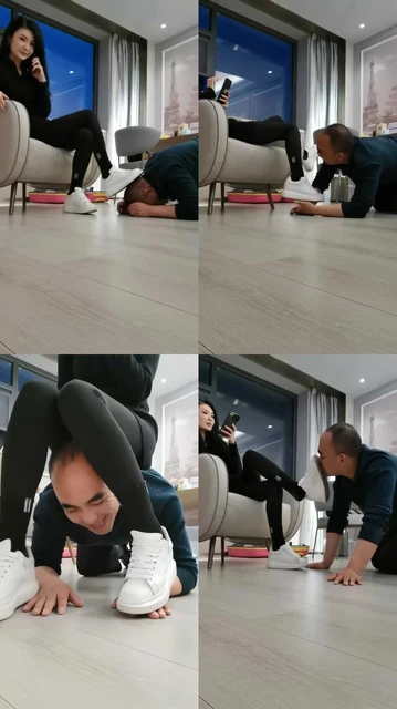 【梓S】跪舔脏鞋臭棉袜/碾压踩狗头/骑狗脖/喂口水/【双视角版】