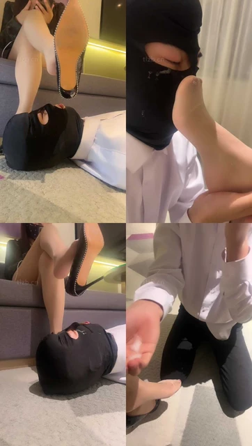 【喵主】口水吐脸/高跟肉丝舔/鞋跟插嘴