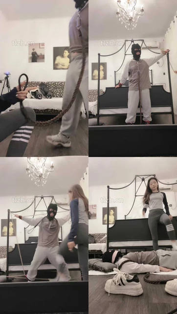 【可儿女王】抽耳光/重度提档/捆绑鞭打/胶带封嘴/白袜踩踏