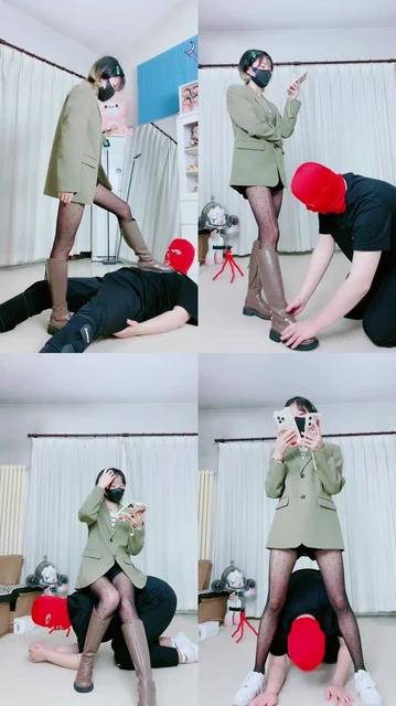 【美离子】小白鞋+长靴重度连环提档/强迫舔脏鞋