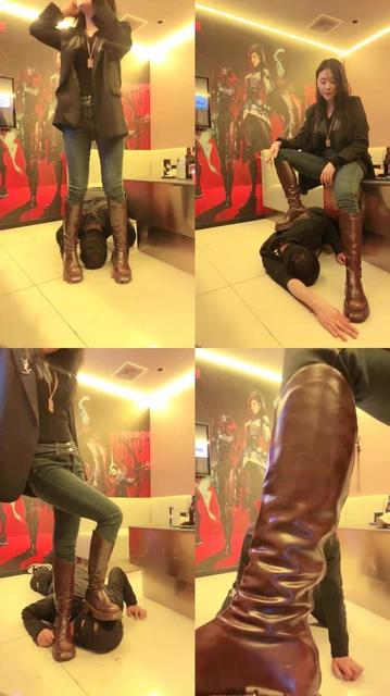 【乔伊】KTV-皮靴踩狗-碾压狗爪/滴蜡/吃烟灰强制闻白袜【双视角】