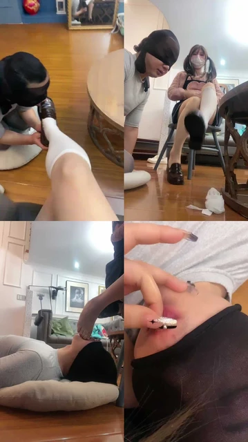 【绿子】萝莉主白丝皮鞋诱惑狗