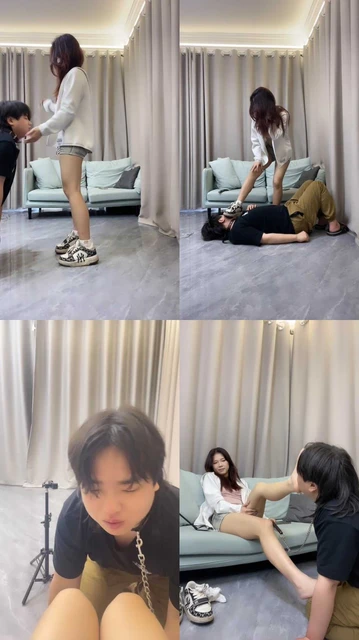 【素人挖掘机】sp/舔脏鞋底/骑马转胯/耳光/提档踩踏/闻白袜