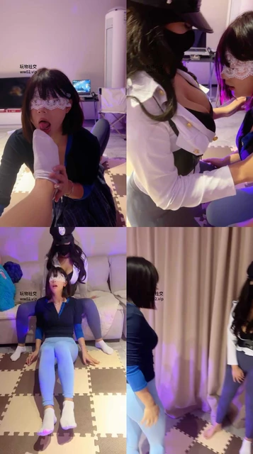 【橙宝】双母畜-奴下奴-对白棉袜发骚犯贱