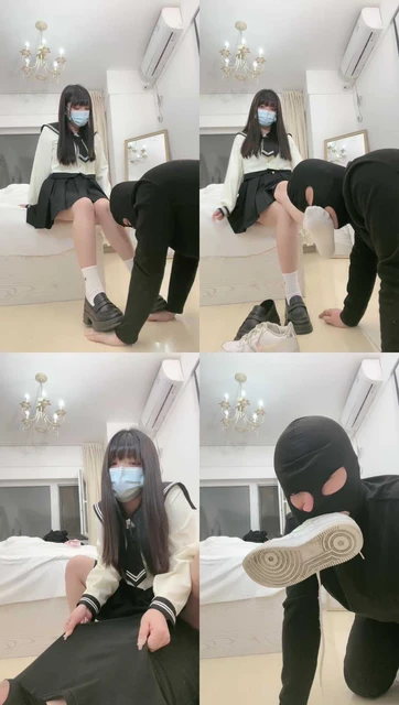 【优里】JK皮鞋白袜-踩踏/人体擦鞋器/强制闻鞋/喂圣水