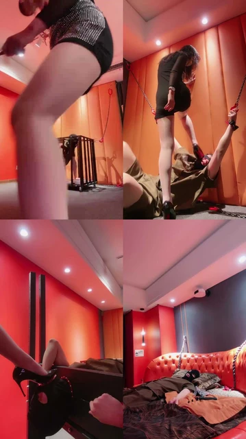 【禾未】SM主题酒店-狗笼圈养/吊绑虐打踩踏