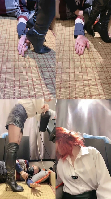 【冰诺】长靴高跟碾压踩狗爪