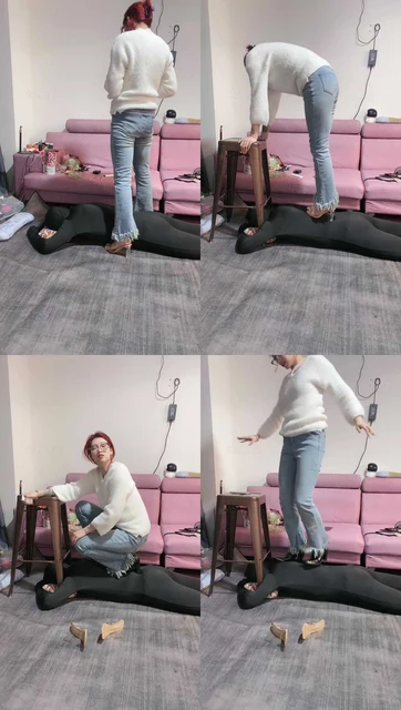 【冰诺】高跟全体重踩踏地毯狗