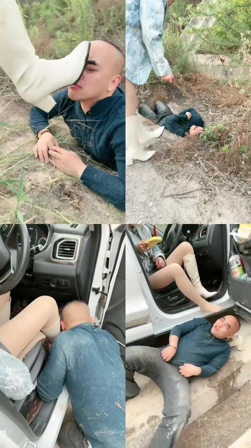 【西北傻子】TJ素人妹妹户外凌虐臭水沟吃牛粪