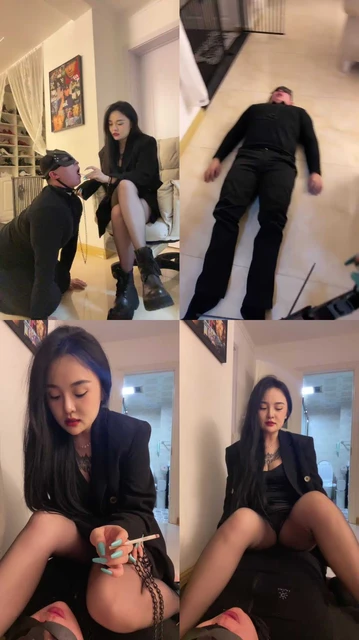 【安晴】喂口水/短靴全体重踩踏/闻鞋窝