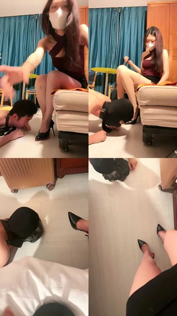 【佳佳s】高跟碾压踩狗头/头压垃圾桶