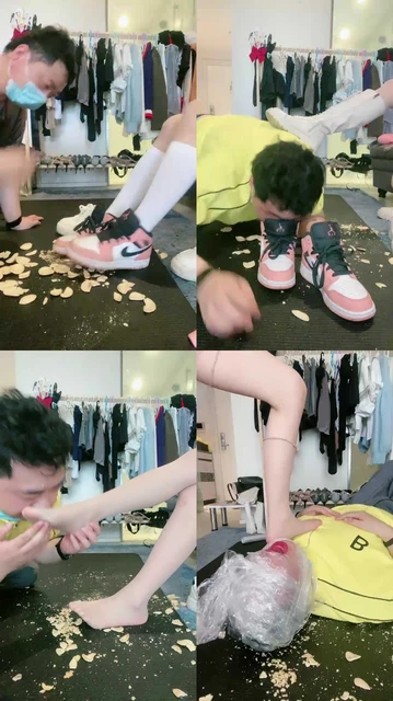 【苏儿】运动鞋碾压喂食/踩踏/保鲜膜窒息