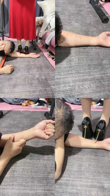 【冰诺】超细高跟碾压踩手臂