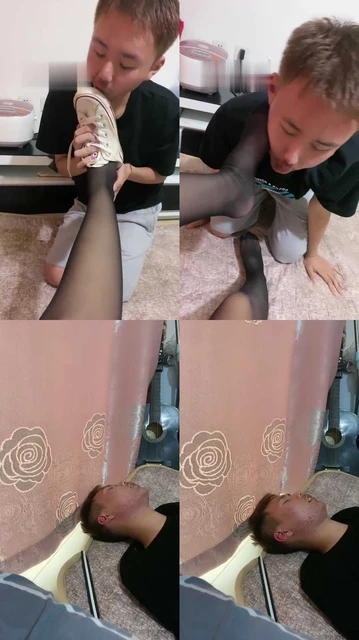 【鬼鬼】帆布鞋丝袜诱惑调教贱狗