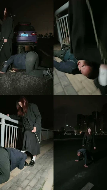 【西北傻子】户外狂风暴雨中虐傻子