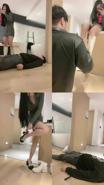 【偏不S】长靴白袜全体重踩踏