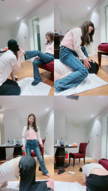 【梨柚冰】抽耳光/闻超臭白袜/腿绞喂口水/胶带捆绑sp