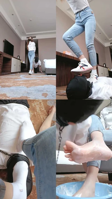 【多多】运动后原味棉袜辱/转胯/踩踏/骑马