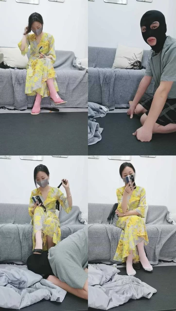 【安安】妖艳丝袜踩踏喂食诱惑绿帽