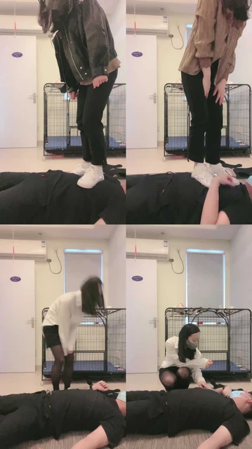 【安静大大】全体重高跟平底鞋踩踏