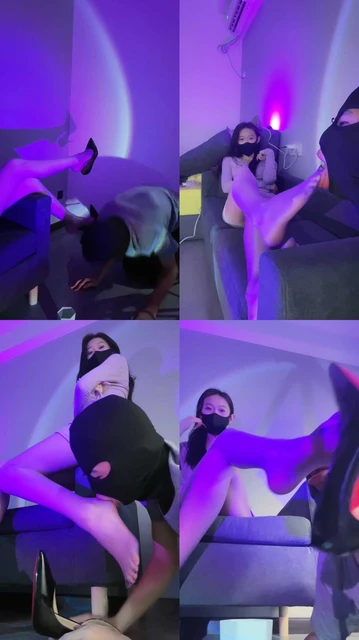 【陈莹斯】紫色格调-黑丝高跟美腿诱惑