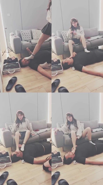 【月炎】超臭白袜气味辱/踩踏/脚耳光/袜子塞嘴/奴下奴