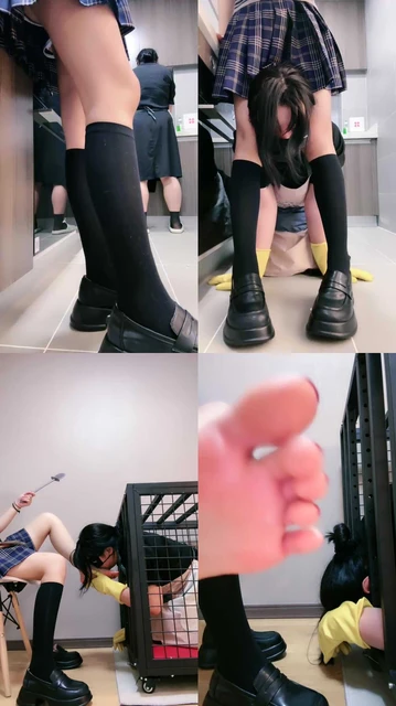 【维妮】女仆-转胯爬行/舔皮鞋/关狗笼舔脚