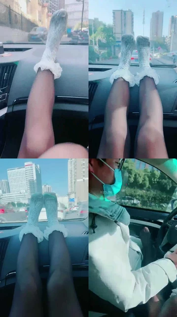 【桃子老师】车内黑丝白袜诱惑司机【完整版】