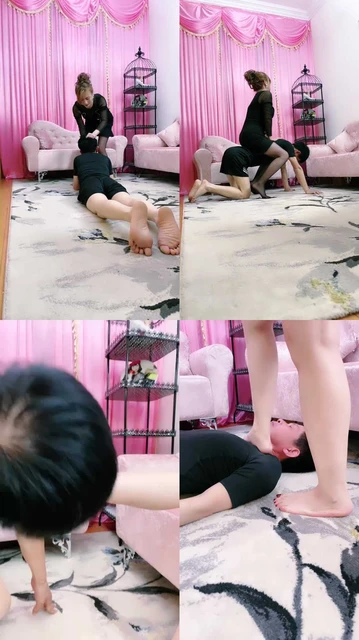 【魔鬼天使】重度踢踹-脚耳光-黑丝美腿跳踩-丝袜塞嘴