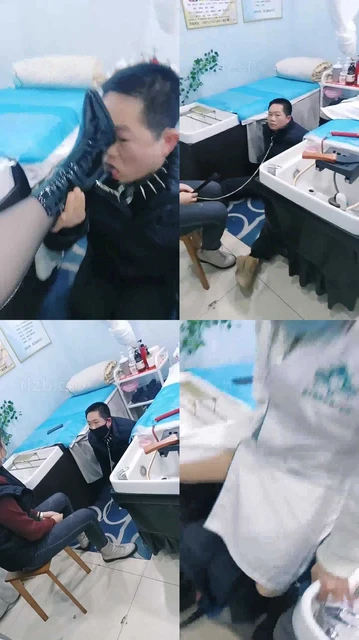 【乐爷】美容院三技师姐妹玩虐老板狗