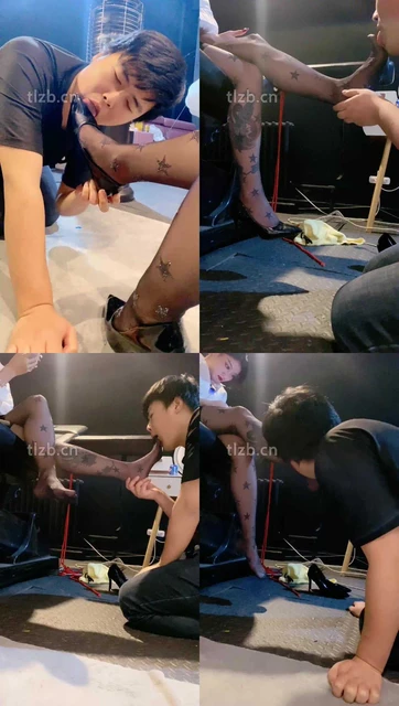 【冰诺】黑丝高跟恋足狂舔