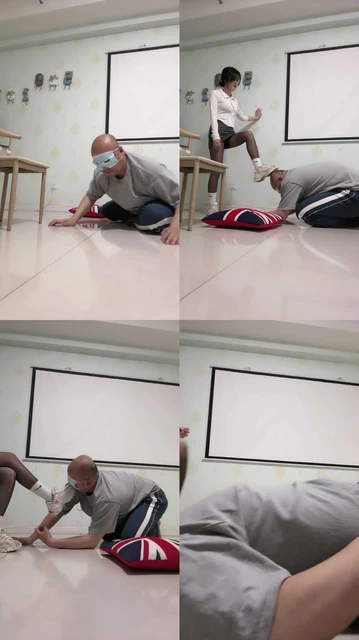 【妲己】脏运动鞋白袜全体重踩踏/口吐喂食