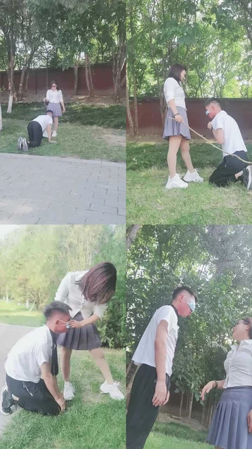 【冰爷】公园偶遇抖M路人虐废