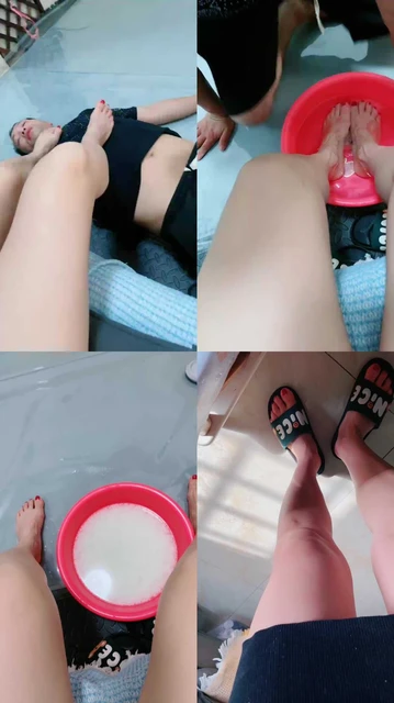 【蓝汐】掐乳/裸足恋足狂舔