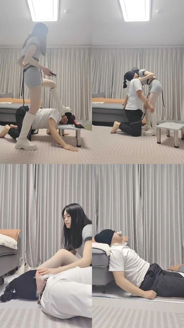 【丫丫】长靴踩踏/白丝诱惑/反绑抽耳光/臭脚窒息/保鲜膜裹头