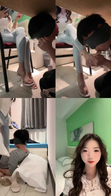 【珂儿大小姐】桌底视角-透明高跟凉鞋踩虐狂舔