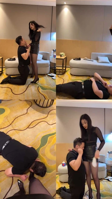 【橙橙】双S-掐乳抽耳光/揪耳朵/抽打/踩狗爪/骑马踩踏/强制闻鞋