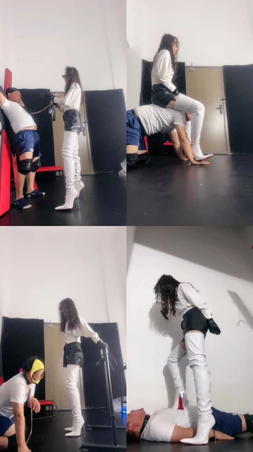 【靴嘉倪】内裤套头/胯下辱/固定捆绑虐打/长靴踩踏