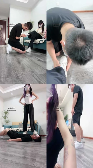 【奶味小仙女】暴打贱狗-踩踏踢裆转胯/舌头擦鞋底