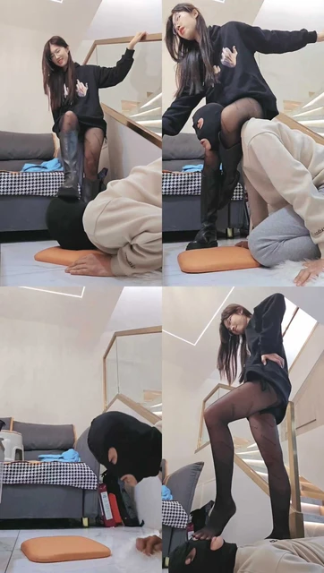 【嘉妮】长靴黑丝踩狗头/奖励水果圣水食物