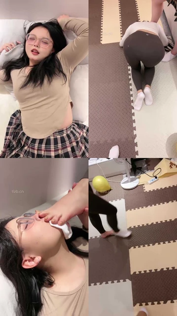 【橙宝】双母畜-舔脚发骚/转胯/白袜脚插嘴/提档